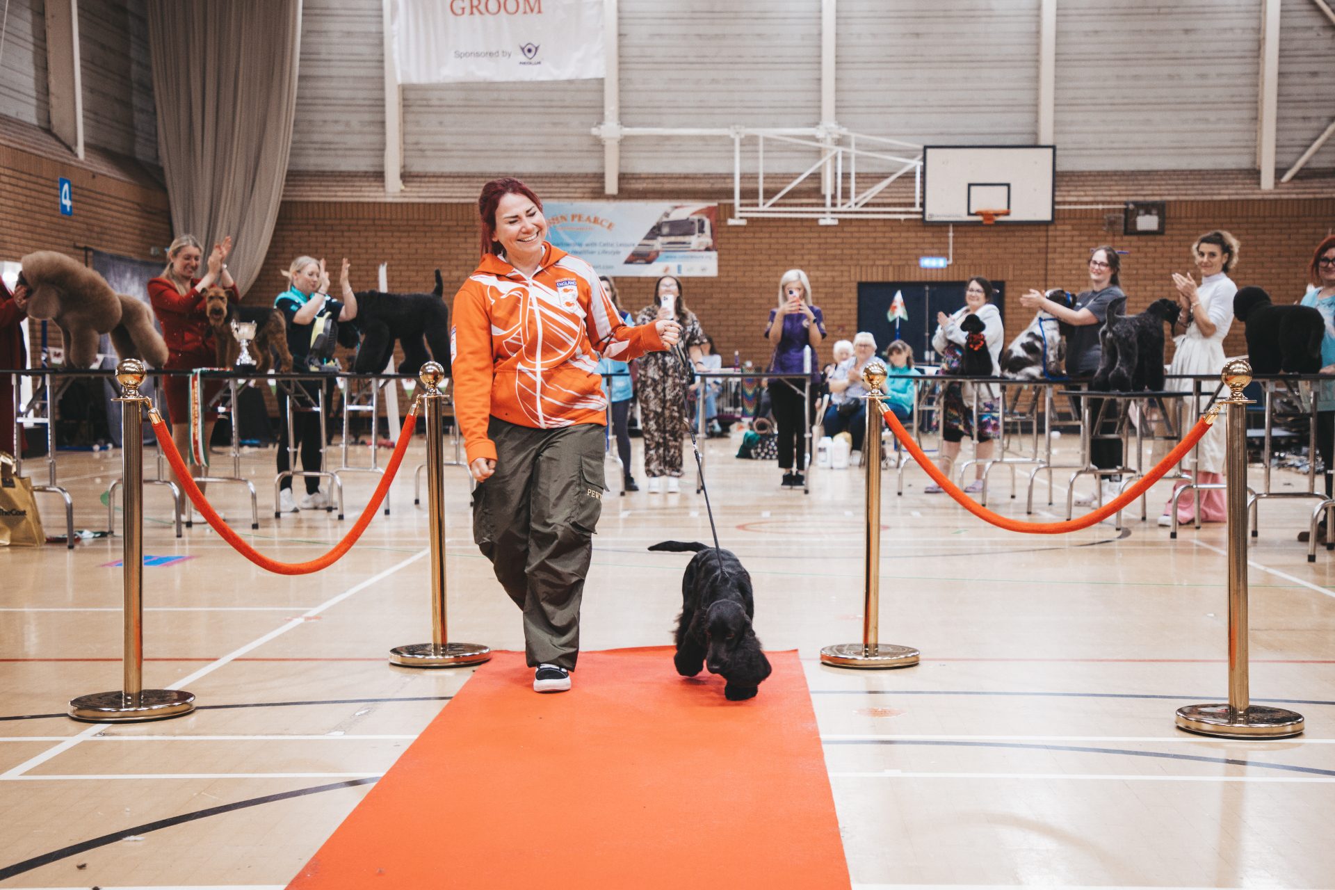 Hannah Bowles on the red carpet at Cymru Groom 2026